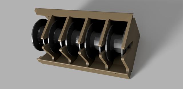 Compact Modular Wire Spool Holder Organizer 3D model thumbnail