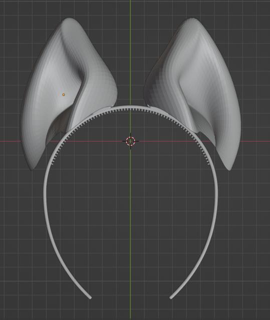 Animal (Fox) Ear Headband 3D model thumbnail