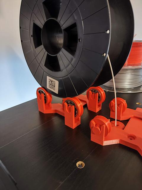 Spool holder Ikea LACK box with bearing 3D model thumbnail