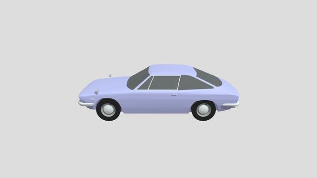 Isuzu 117 Coupe 1968 lowpoly for 3D-printing 3D model thumbnail