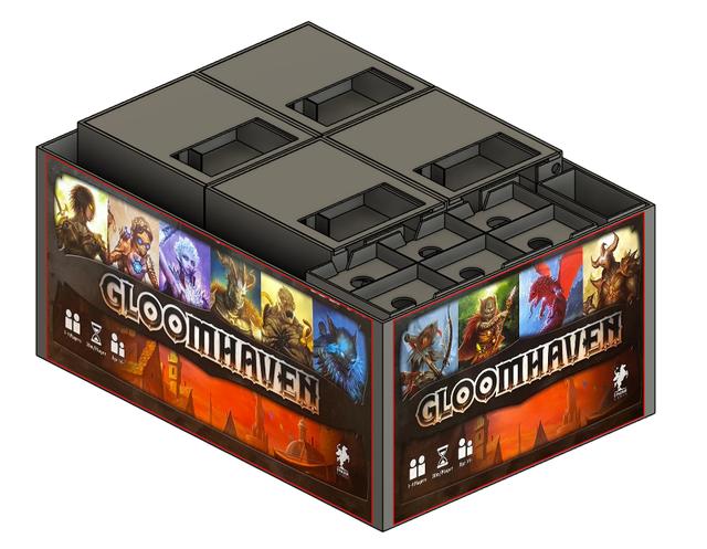 Gloomhaven Storage Insert 3D model thumbnail