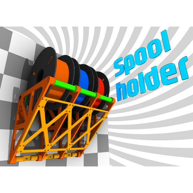 3D printer filament spool holder-feeder 3D model thumbnail
