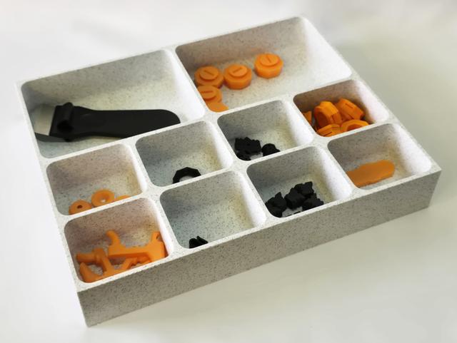 Parametric Drawer Insert Organizer – Fully Customizable & 3D Printable (Free Generator) 3D model thumbnail