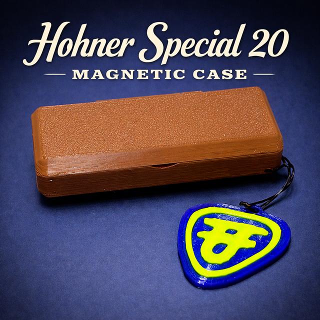 Hohner Special 20 Magnetic Case 3D model thumbnail