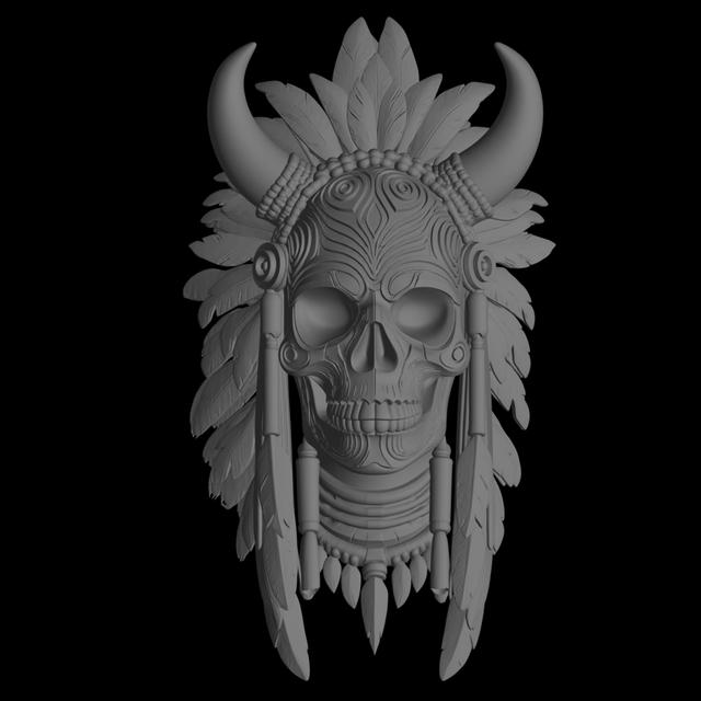 aztec mask 3D model thumbnail