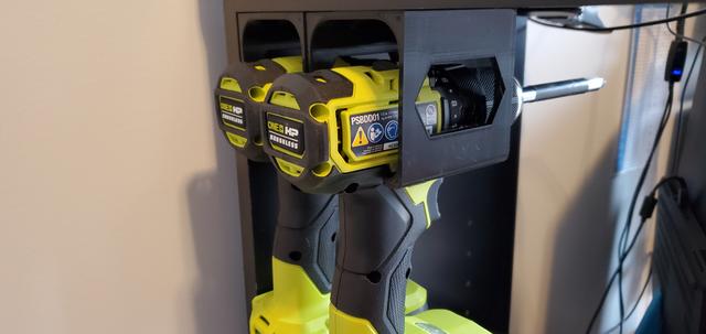 Ryobi Compact One+ Drill and Impact Driver holder 3D model thumbnail