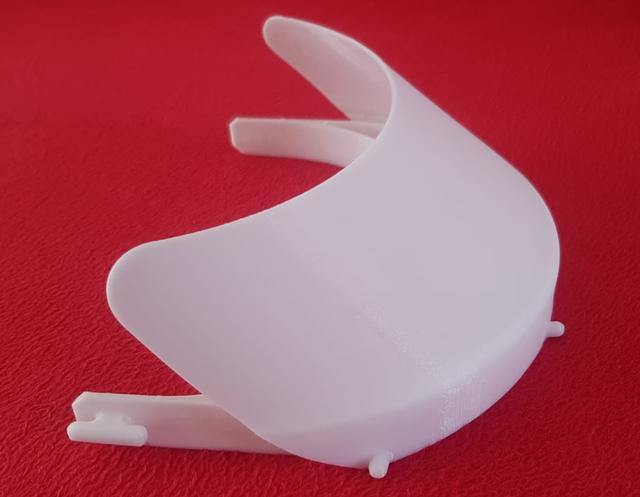 Face shield visor with top cover 3D model thumbnail