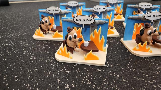 This is Fine Dog - Comic Diorama Remix 3D model thumbnail