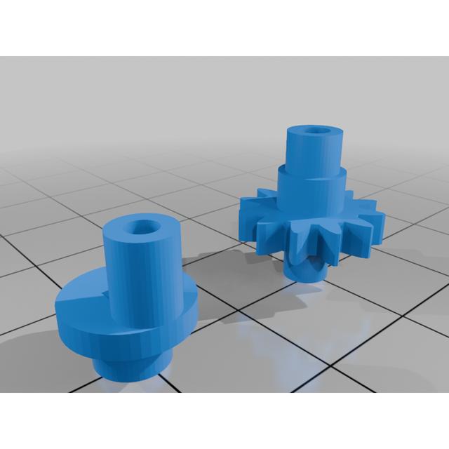Gemmy rolling dog - tail gear + spinning knob for legs 3D model thumbnail