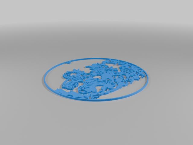 Bakugo Wall Decoration 3D model thumbnail