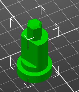 adjusted axle and pin 3D model thumbnail