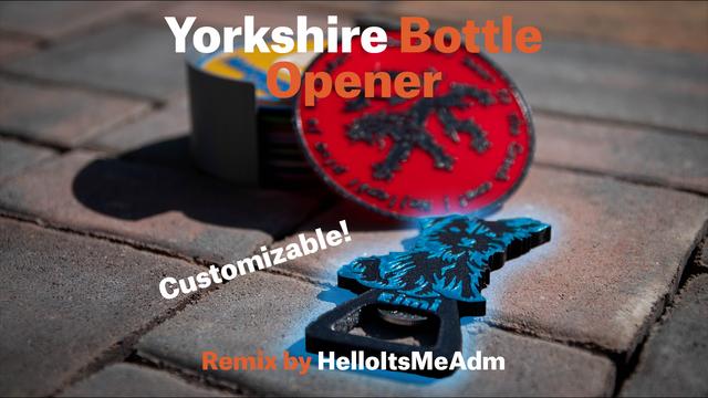Yorkshire Bottle Opener 3D model thumbnail
