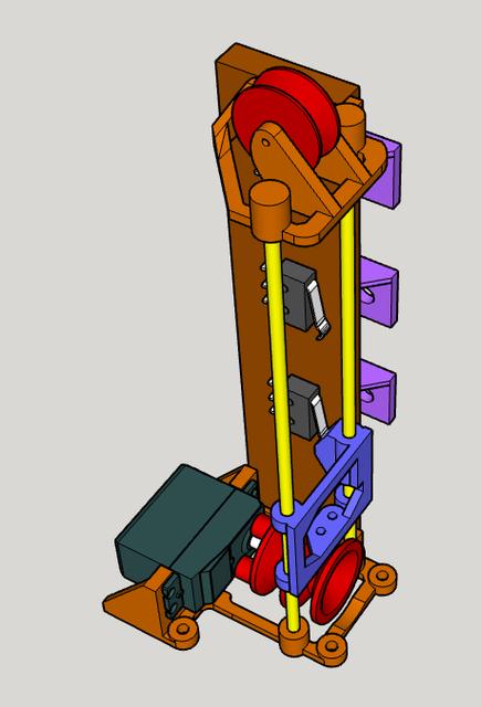 Ascensor con servo y PICAXE 8M2 3D model thumbnail