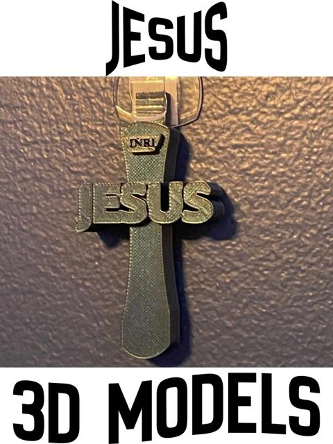 Jesus cross 3D model thumbnail