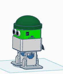 OTTO with beanie and sword 3D model thumbnail