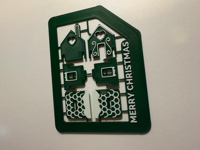 Gingerbread House Kit Card 3D model thumbnail