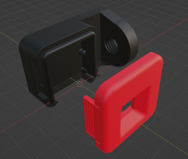 Pi Camera enclosure mix 3D model thumbnail