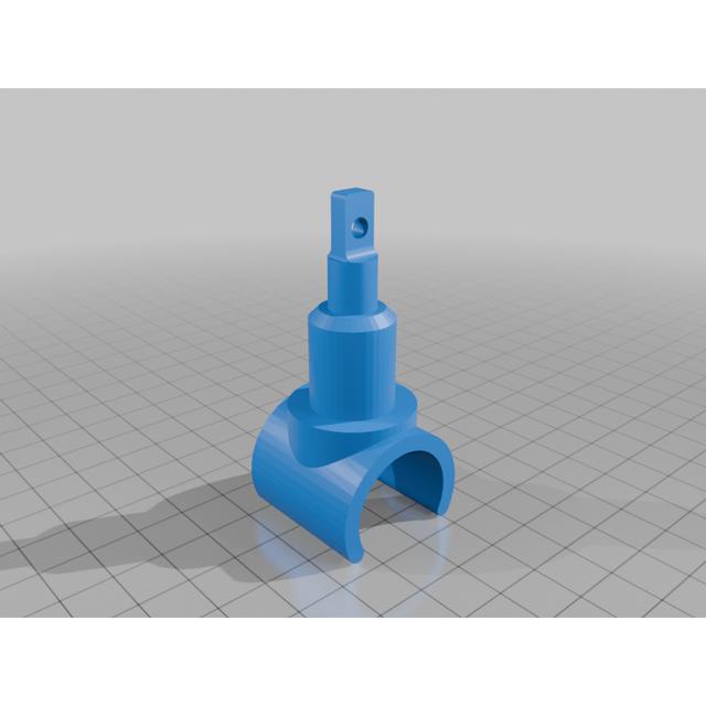 Tent Pole C-Clip and End Cap 3D model thumbnail