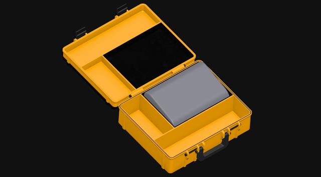 HTRC T240 battery charger storage case 3D model thumbnail