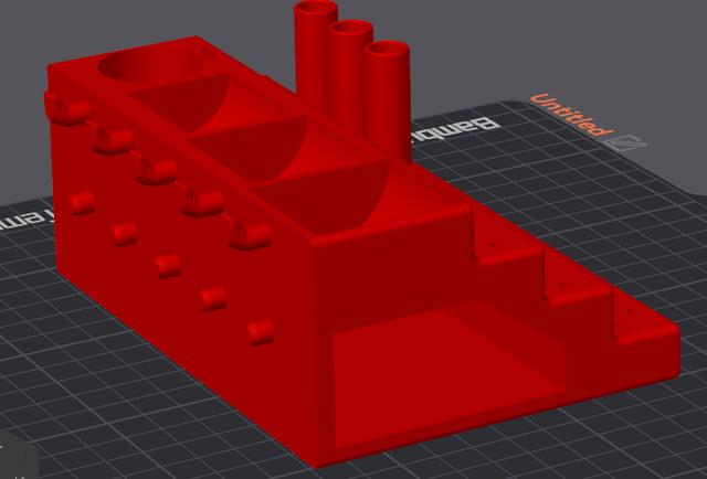 Dremel Organiser (Pegboard) 3D model thumbnail