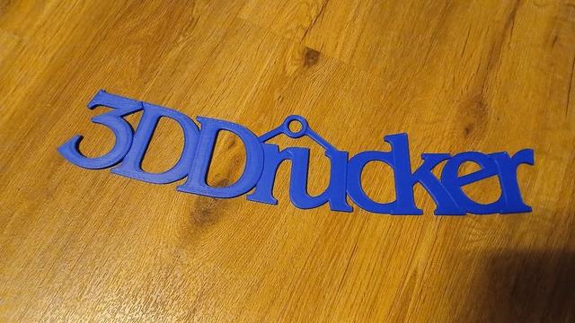 Logo / Schriftzug "3DDrucker" 3D model thumbnail