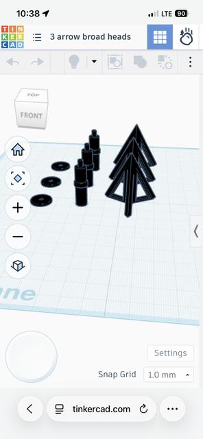 3 broadhead 3D model thumbnail