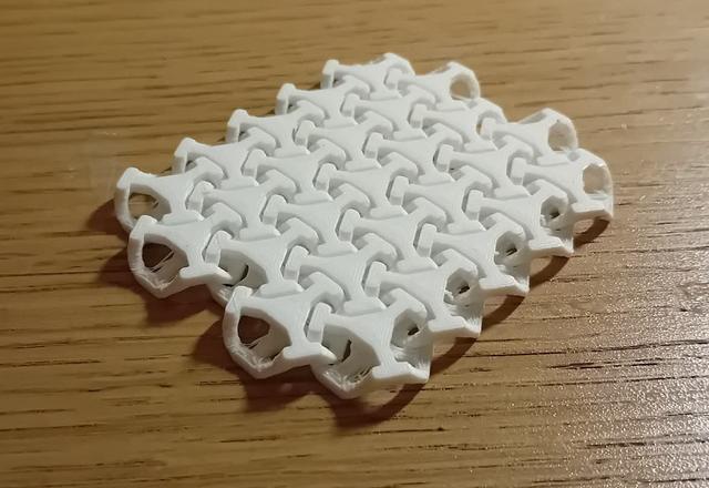 Hexagonal Chain Mail ("3D printed fabric") 3D model thumbnail
