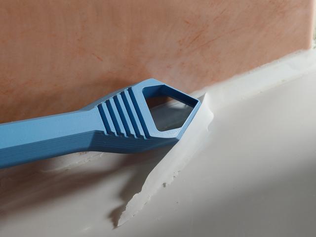 Ergonomic silicone or bed scraper 3D model thumbnail