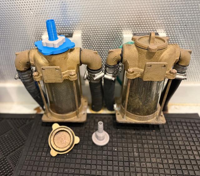 Flush cap for Nordhavn raw water filters 3D model thumbnail