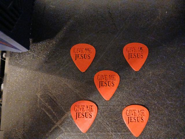 Jesus Guitar Pick 3D model thumbnail