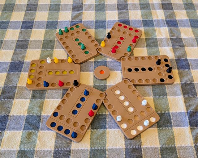 Board and Tokens for Classic Chase Games - Remix 3D model thumbnail