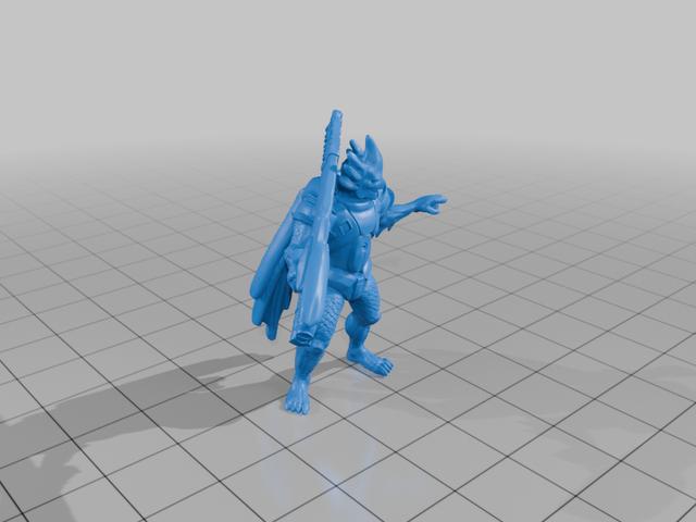 Frizzt Galagan Heroscape Proxy 3D model thumbnail