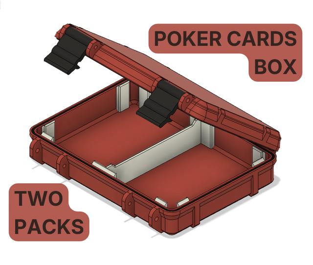 Box for two packs of Poker cards 3D model thumbnail