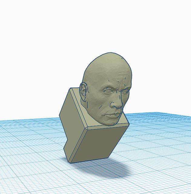 THE ROCK for MINI 13 Printable Jointed Figure 3D model thumbnail