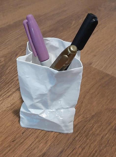 tacobell bag pen holder 3D model thumbnail