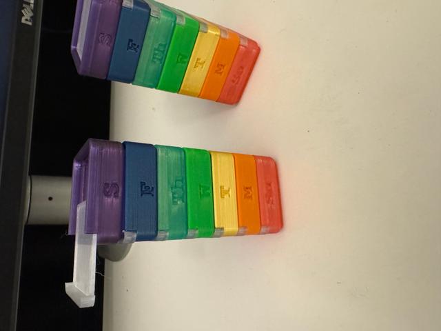 Gridfinity Labelled Weekly Pill Organizers 3D model thumbnail
