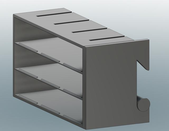 French Cleat Hanger for Modular Shelving 3D model thumbnail
