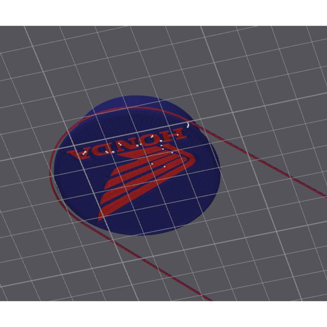 CB650R fork nut cover honda logo 3D model thumbnail