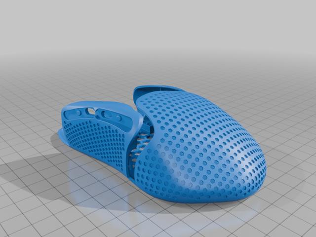 MULLET MOUSE (Ergo Mouse Shell for Moddo Mouse) 3D model thumbnail