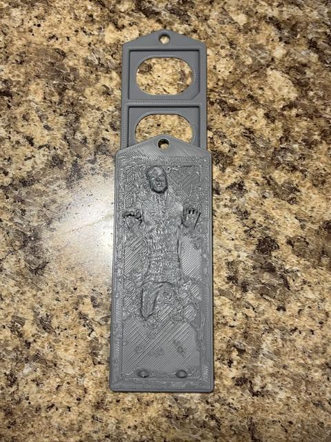 Han Solo in Carbonite Cover for SD Card Holder 3D model thumbnail