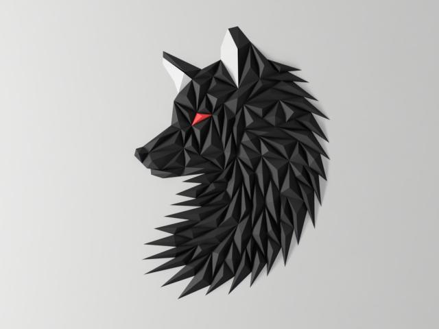Wolf / Fox Head (Easy Assembly) 3D model thumbnail