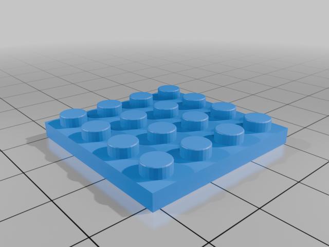 Lego 4x4 Plate 3031 3D model thumbnail