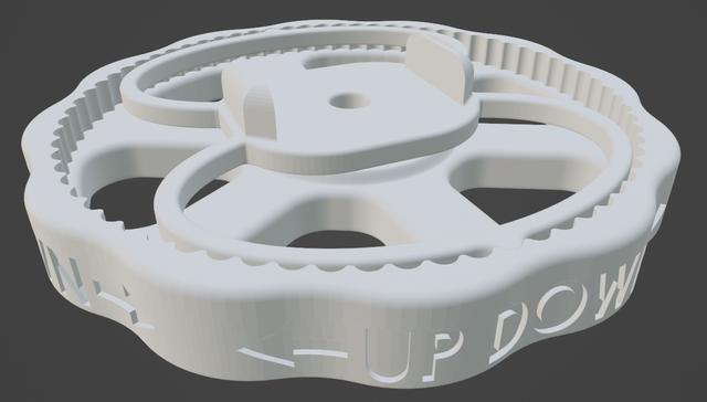 Ender 5 Plus Locking Bed Knob 3D model thumbnail