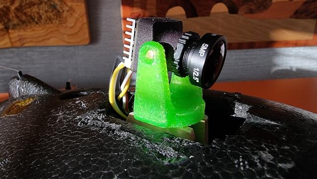 FPV CAMERA BRACKET for PAN SERVO MOUNT 3D model thumbnail