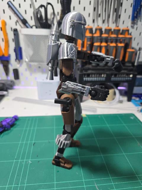 Holster & Modified Thigh Armour for CEO's Mando 13 (200%) 3D model thumbnail