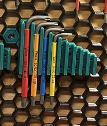 Wera Torx Keys wall mount for honeycomb storage wall 3D model thumbnail