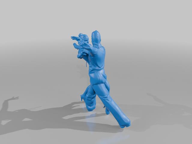 Salsa Dancers 3D model thumbnail