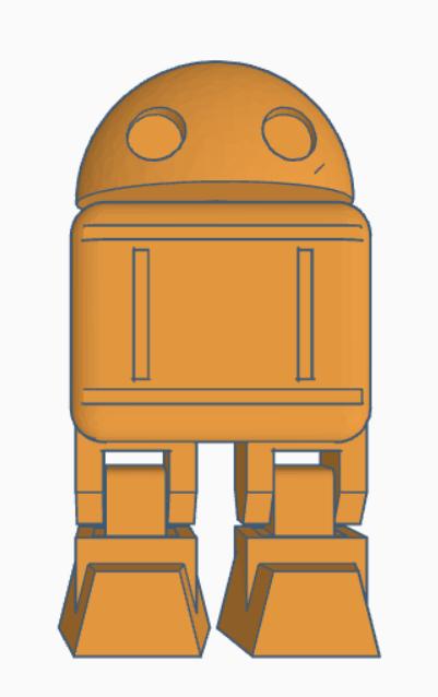 mini robot 3D model thumbnail