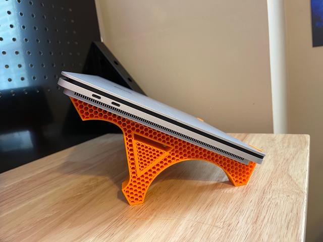 Extended Laptop Stand with Connector 3D model thumbnail