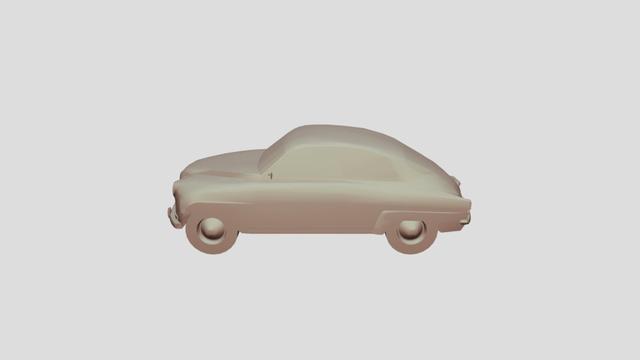 Saab Sports 1962 lowpoly for 3D-printing 3D model thumbnail